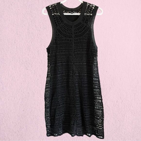 NWT Theory Nirlee black crochet dress - Picture 1 of 10